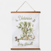 Baby shower bos Bosboomkorren Ta Hangend Wandkleed (Voorkant)