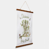 Baby shower bos Bosboomkorren Ta Hangend Wandkleed (Gebogen)