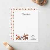 Baby shower bos dierlijk notitiekaartje (Voorkant / Achterkant in situ)