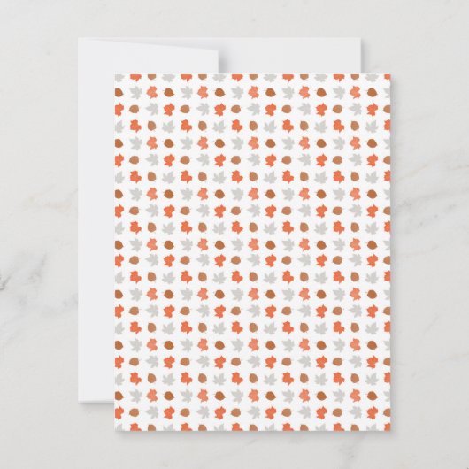 Baby shower bos dierlijk notitiekaartje (Achterkant)