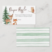 Baby shower bos - luierkaart informatiekaartje (Voorkant / Achterkant)
