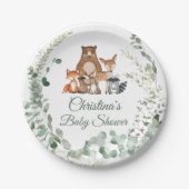Baby shower bos papieren bordje (Voorkant)