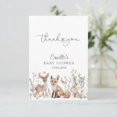 Baby shower Bosbossen Bedankkaart (Staand voorkant)