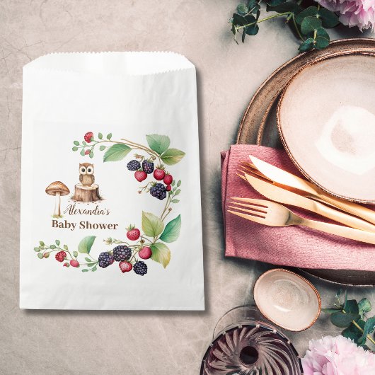 Baby shower Bosbossen Bedankzakje