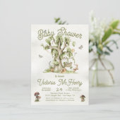 Baby shower Bosbossen Boombogen Kaart (Staand voorkant)