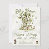 Baby shower Bosbossen Boombogen Kaart (Voorkant)