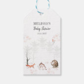 Baby shower Bosbossen Cadeaulabel (Voorkant)