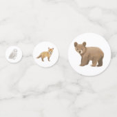 Baby shower Bosbossen Confetti (Voorkanten)