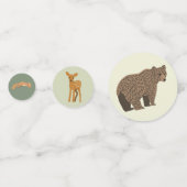 Baby shower Bosbossen Confetti (Voorkanten)