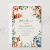 Baby shower Bosbossen Kaart (Voorkant)
