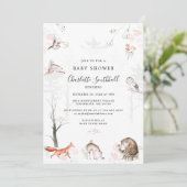 Baby shower Bosbossen Kaart (Staand voorkant)