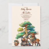 Baby shower Bosbossen Kaart (Voorkant)