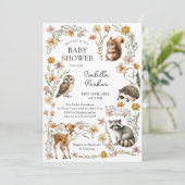 Baby shower Bosbossen Kaart (Staand voorkant)