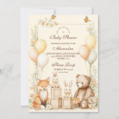Baby shower Bosbossen Kaart (Voorkant)