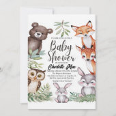 Baby shower Bosbossen Kaart (Voorkant)