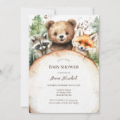 Baby shower Bosbossen Kaart (Voorkant)