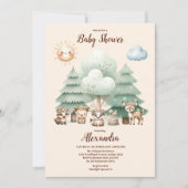 Baby shower Bosbossen Kaart (Voorkant)