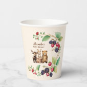 Baby shower Bosbossen Papieren Bekers (Achterkant)