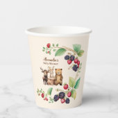 Baby shower Bosbossen Papieren Bekers (Voorkant)