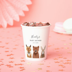 Baby shower Bosbossen Papieren Bekers