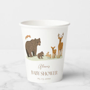 Baby shower Bosbossen Papieren Bekers