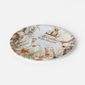 Baby shower Bosbossen Papieren Bordje (Gekanteld)