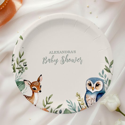 Baby shower Bosbossen Papieren Bordje