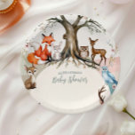 Baby shower Bosbossen Papieren Bordje<br><div class="desc">Zet een grillige, op natuur geïnspireerde tafel met de Woodland Forest Animals Baby shower Paper Borden! Deze charmante borden zijn voorzien van schattige boswezens, zoals een speelse vos, zachtaardige herten, nieuwsgierige wasbeer en wijze uil, omringd door weelderig groen en wilde bloemen. De zachte, aardse tinten en het heerlijke bosrijke thema...</div>