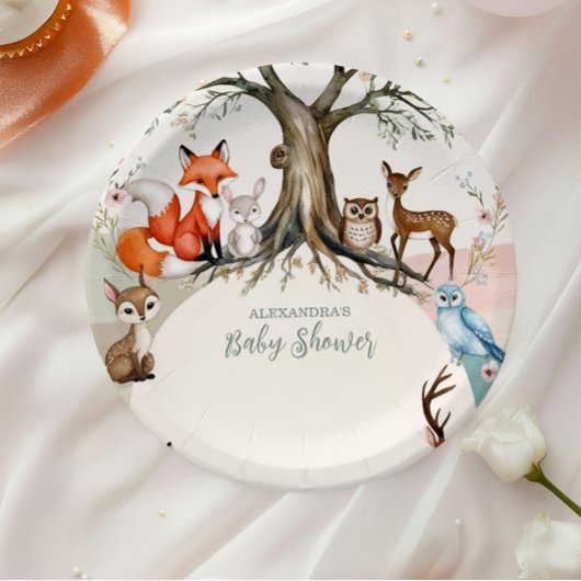 Baby shower Bosbossen Papieren Bordje