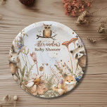 Baby shower Bosbossen Papieren Bordje<br><div class="desc">Breng de betovering van het bos naar uw baby shower met onze Woodland Forest Animals Baby shower Paper Borden. Deze charmante borden zijn voorzien van prachtige illustraties van boswezens te midden van een weelderige bosachtergrond, en voegen een grillige touch toe aan uw feest. Onze papieren borden zijn gemaakt met aandacht...</div>