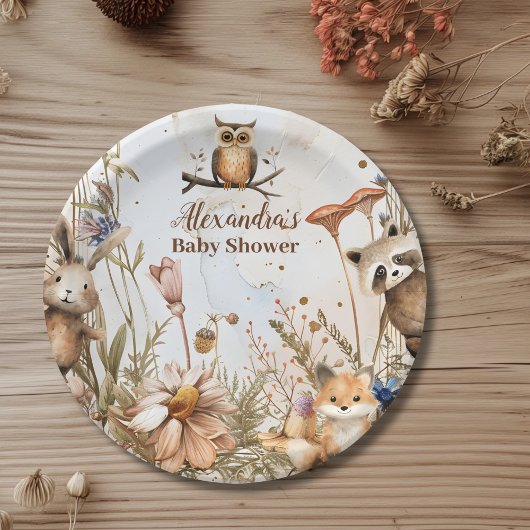 Baby shower Bosbossen Papieren Bordje