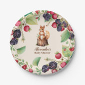 Baby shower Bosbossen Papieren Bordje (Voorkant)