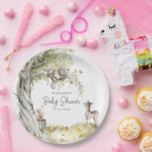 Baby shower Bosbossen Papieren Bordje (Feest)