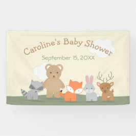 Baby shower Bosbossen Spandoek
