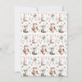 Baby Shower Bosdieren  Kaart (Achterkant)