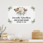 Baby shower Bosdieren Poster (Keuken)
