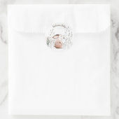 Baby shower bosdieren ronde sticker (Tas)