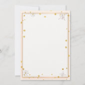 Baby shower bosdieren Snowflakes Kaart (Achterkant)