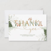 Baby shower bosgebieden dank je kaart (Voorkant)