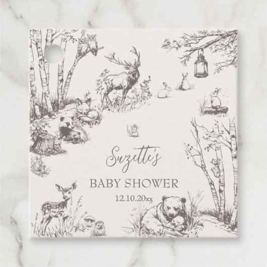 Baby shower Bosland Bedankjes Labels (Voorkant)