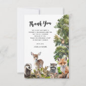 Baby shower Bosland Bedankkaart (Voorkant)