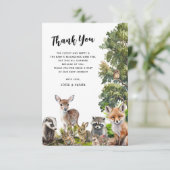 Baby shower Bosland Bedankkaart (Staand voorkant)