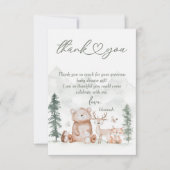 Baby shower Bosland Bedankkaart (Voorkant)