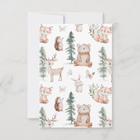 Baby shower Bosland Bedankkaart (Achterkant)