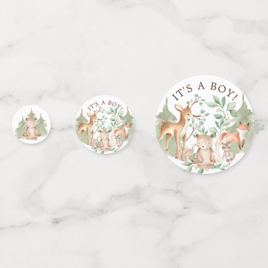 Baby shower Bosland Confetti (Voorkanten)