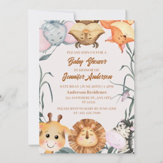 Baby shower Bosland Kaart (Voorkant)