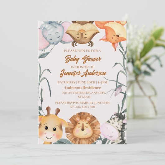 Baby shower Bosland Kaart (Staand voorkant)