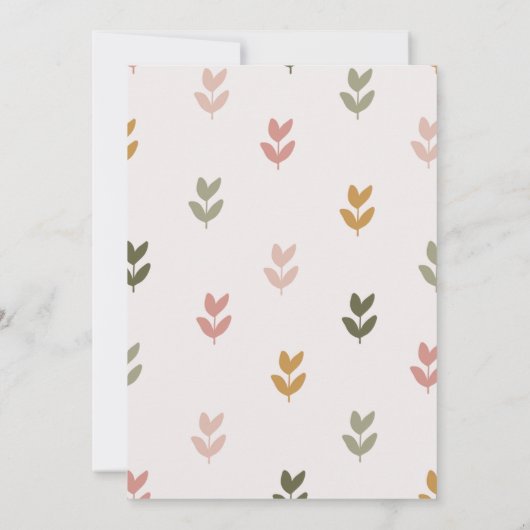 Baby shower Bosland Kaart (Achterkant)