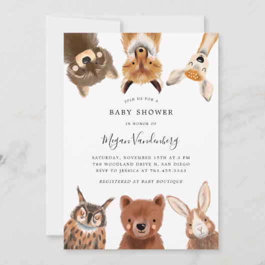 Baby shower Bosland Kaart (Voorkant)