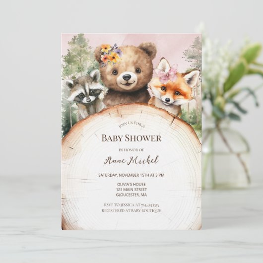 Baby shower Bosland Kaart (Staand voorkant)